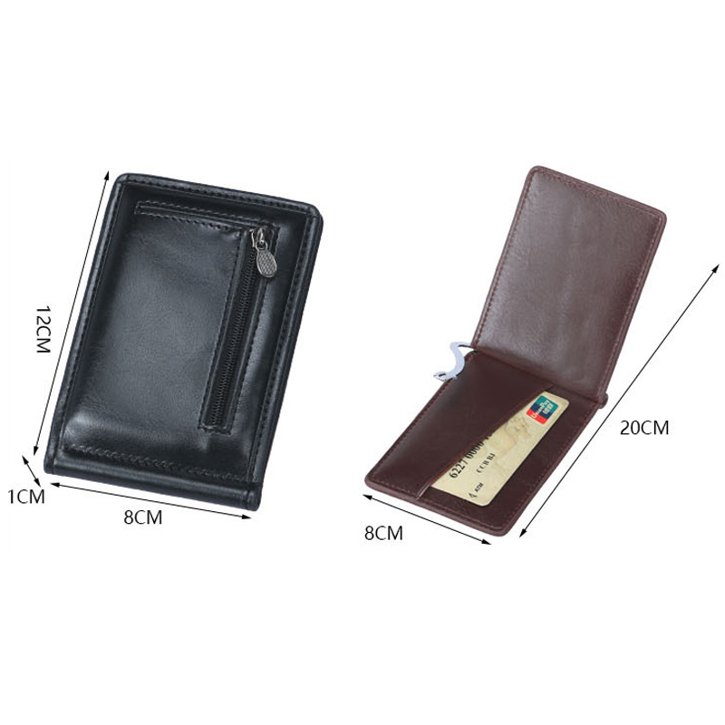 Nowy Mini męski skórzany portf – Money Clip Magnetic recenzja i cena