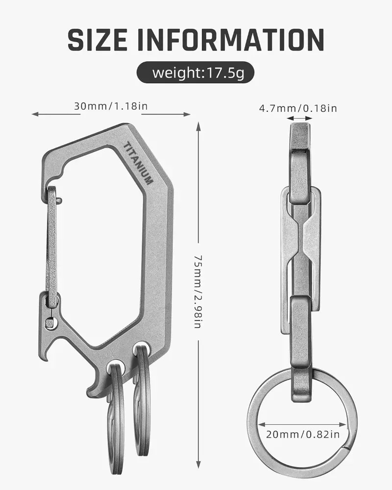 Tytanowy brelok do kluczy w ks – Bottle Opener Keyring recenzja i cena